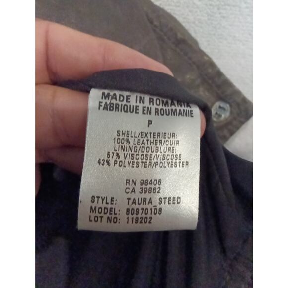 Theory Women's Moto Jacket 100% Lamb Leather, Petite XS - Picture 3 of 6